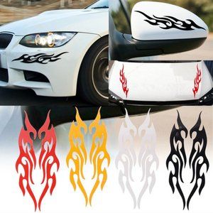 Two Flame Fire Graphic Reflective Personality Decal
